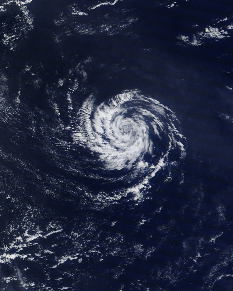'Midget typhoon' in the western Pacific Ocean